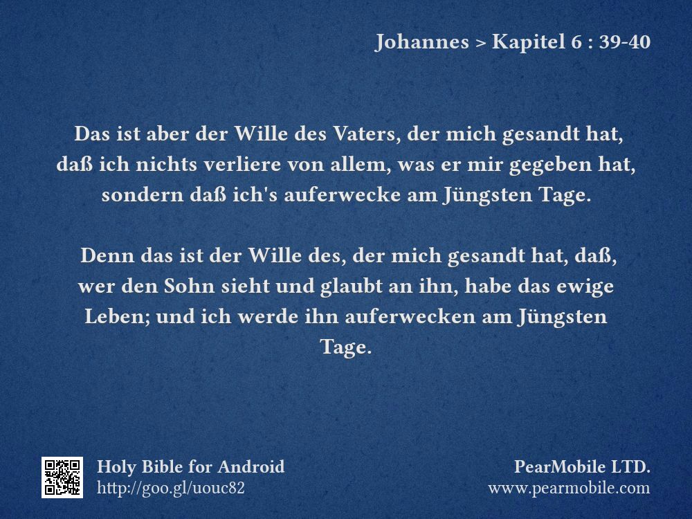 Johannes, Kapitel 6:39-40